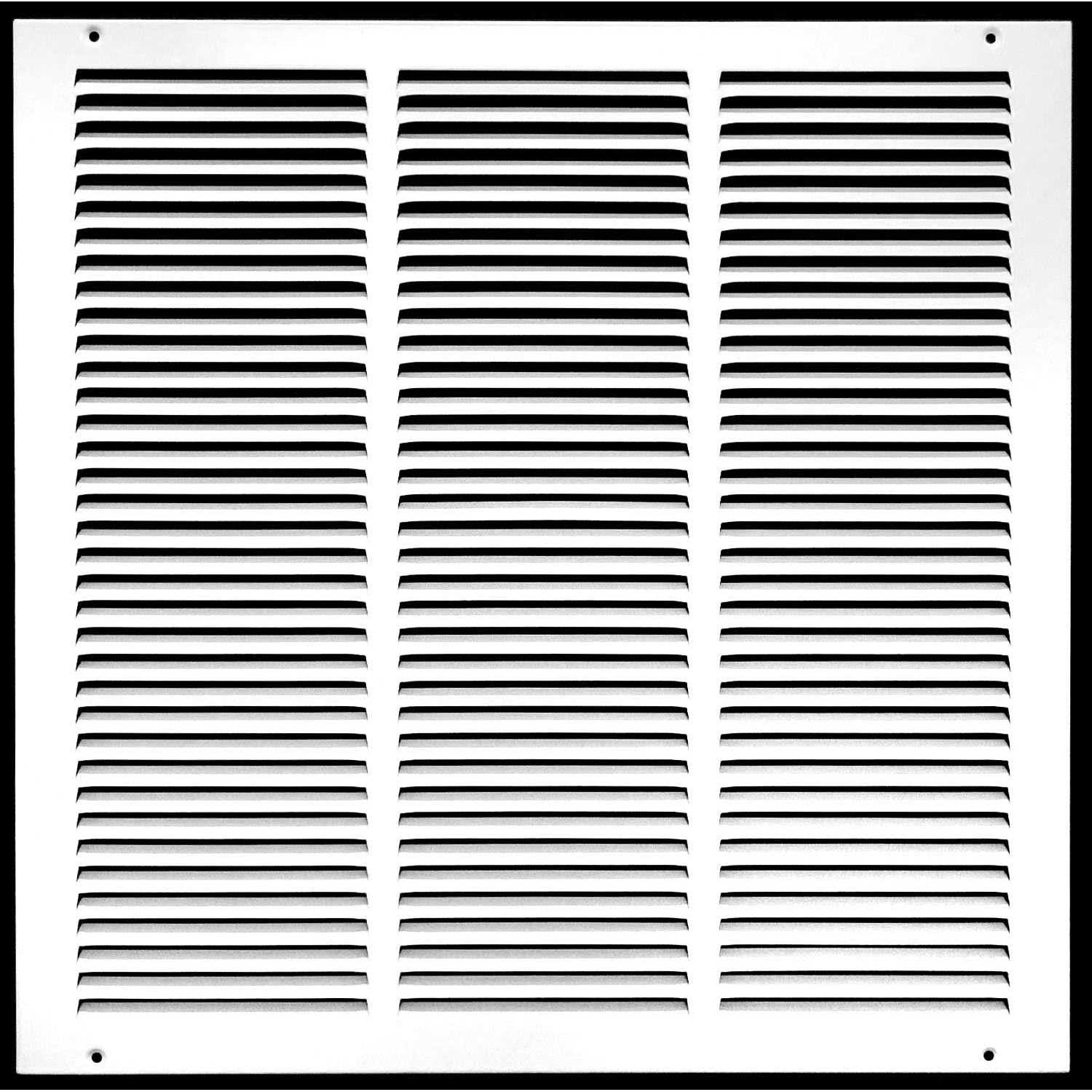 Truaire 16 in. H x 16 in. W 1-Way Powder Coat White Steel Return Air Grille - Zenithce