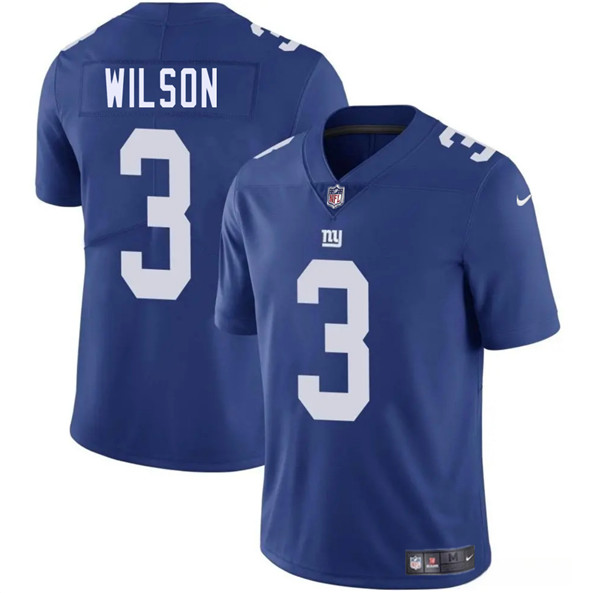 New York Giants #3 Russell Wilson Blue 2025 Vapor Untouchable Limited Stitched Jersey - Zenithce