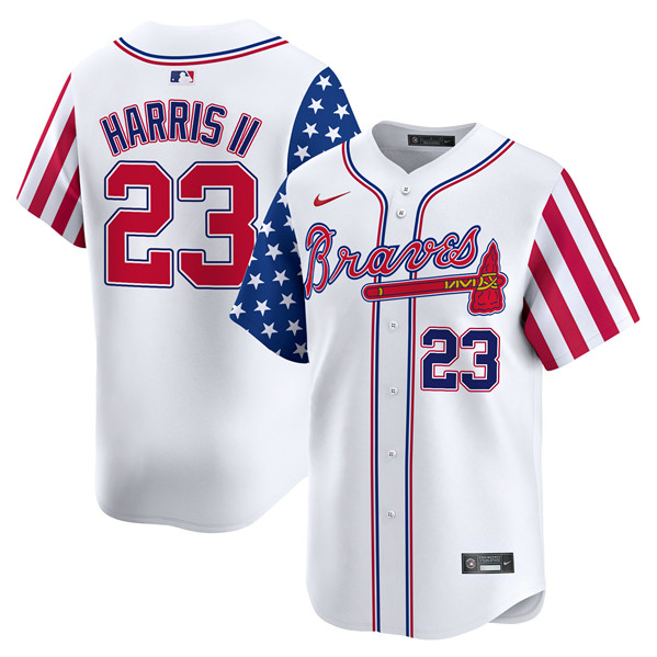 Atlanta Braves #23 Michael Harris II White 2024 Independence Day Vapor Limited Stitched Jersey - Zenithce