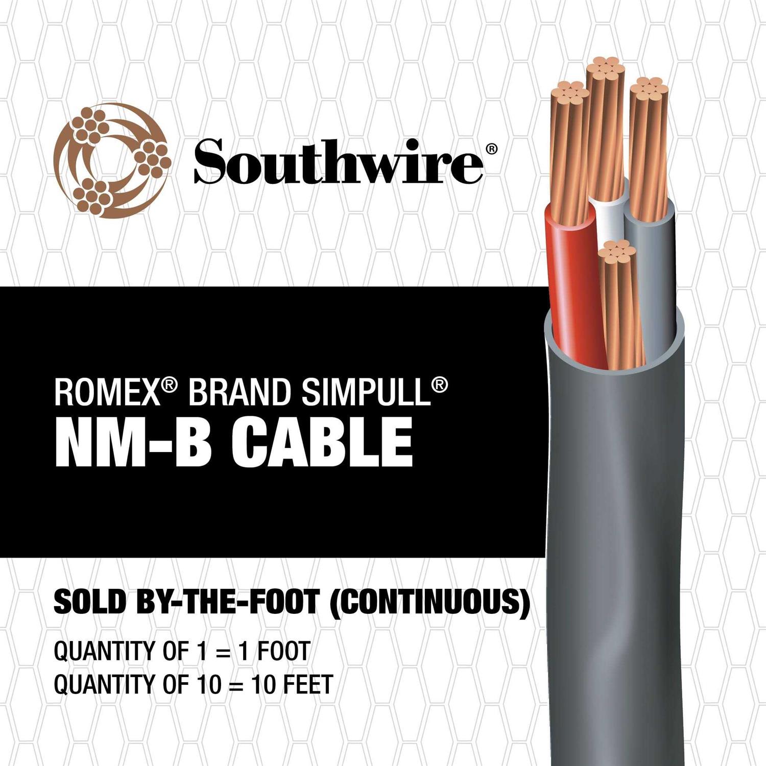 Southwire 3 Romex SIMpull Stranded Indoor Non-Metallic Wire - Zenithce