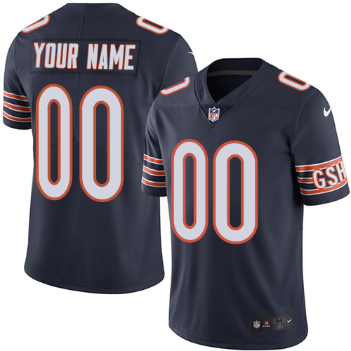 Bears Customized Navy Vapor Untouchable Limited Stitched Jersey - Zenithce