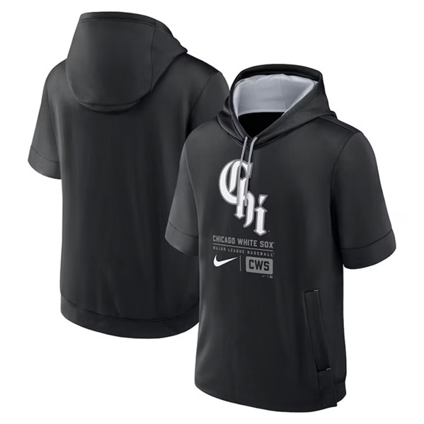Chicago White Sox Black City Connect Short Sleeve Pullover Hoodie - Zenithce