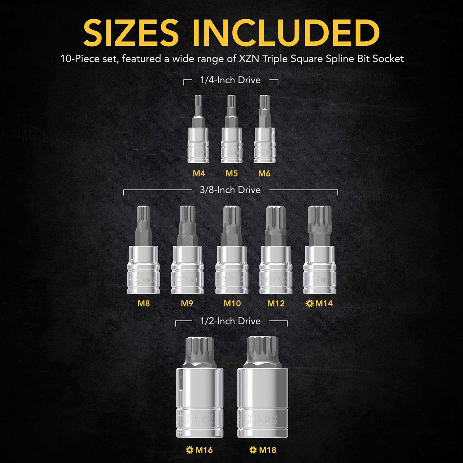 LEXIVON Torx Bit Socket Set Premium S2 Alloy Steel - Zenithce