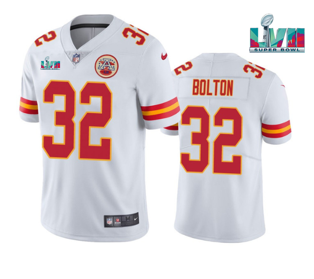 Kansas City Chiefs #32 Nick Bolton White Super Bowl LVII Patch Vapor Untouchable Limited Stitched Jersey - Zenithce