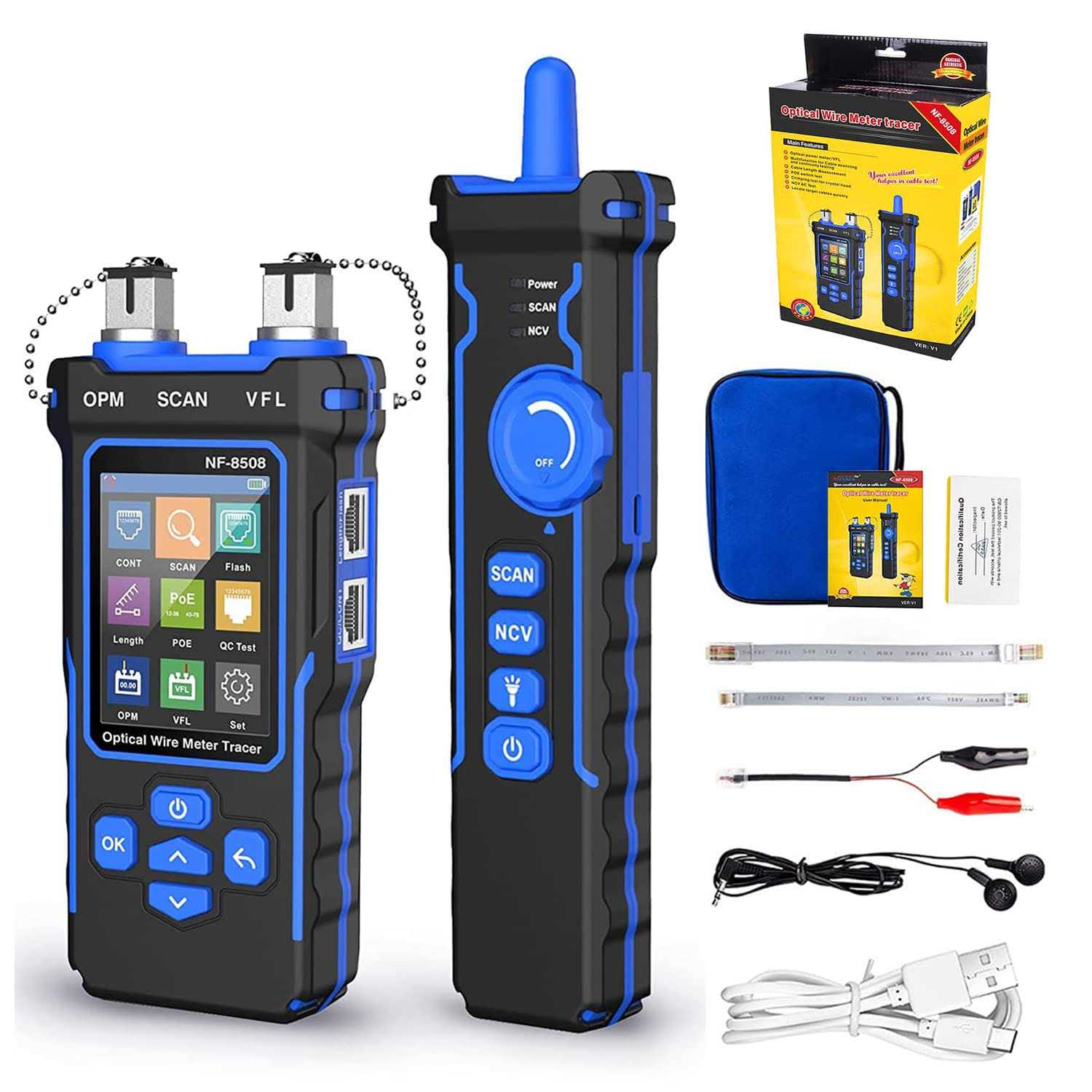 NOYAFA NF-826 Underground Cable Tester Locator Wire Tracker Detector, Wall and Underground Pipeline Wire Detector. Test Short Circuit Breaker of - Zenithce
