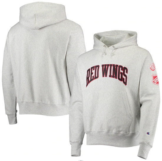 Detroit Red Wings Champion Gray OB Capsule II Pullover Hoodie - Zenithce
