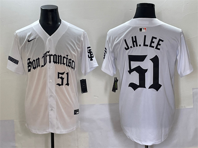 San Francisco Giants #51 Jung Hoo Lee White 'Gothic Fog Edition' Vapor Premier Limited Stitched Jersey - Zenithce
