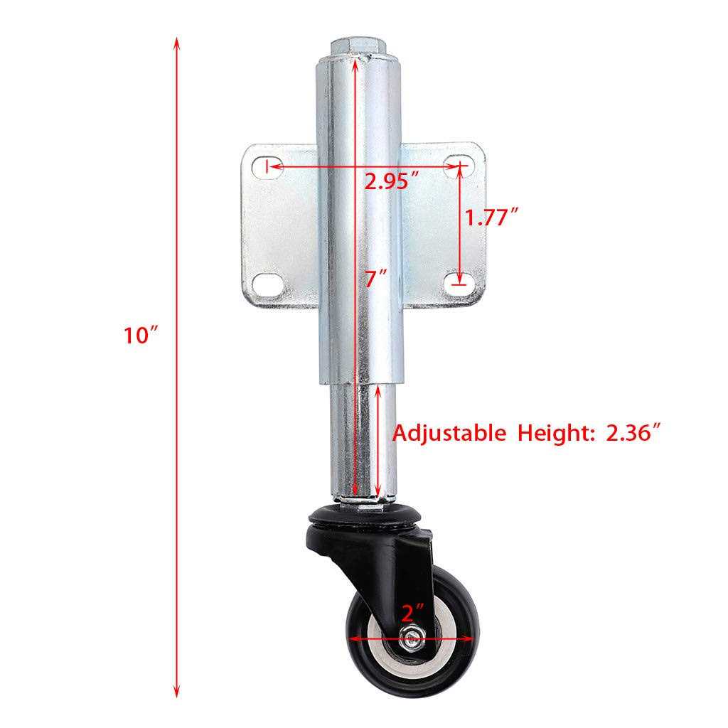 Skelang 2 Spring Loaded Gate Caster Retractable 2-12 Swivel Gate Caster Wheel for Garden Wooden Gate - Zenithce