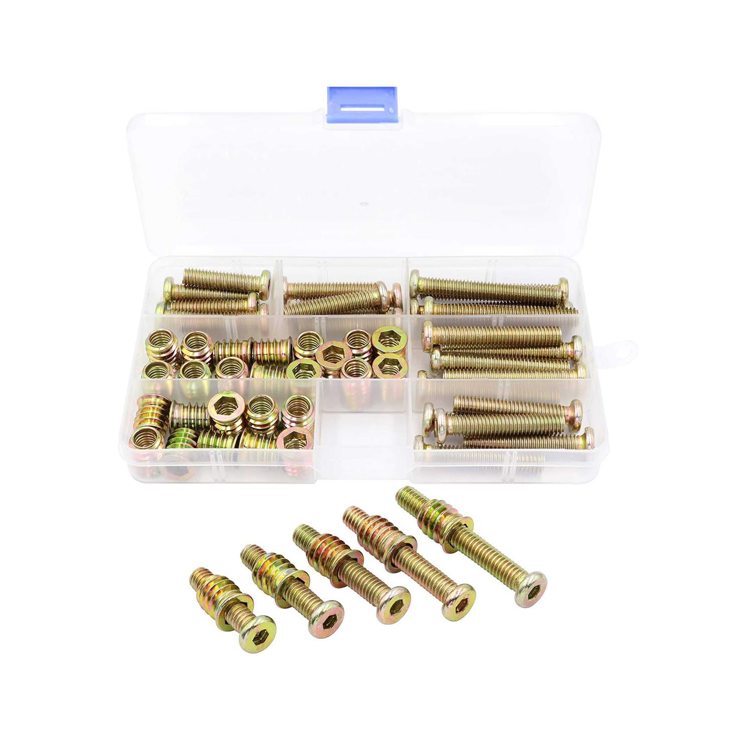 Lby 100pcs Phillips Chicago Screws Binding Screw Posts,M5 X 10/20/30/40/50mm Book Screws,Binding Barrels And Screws Assortment Kit - Zenithce