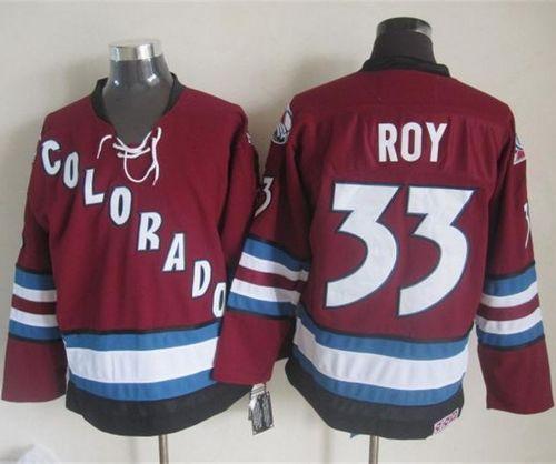 Avalanche #33 Patrick Roy Red CCM Throwback Stitched Jersey - Zenithce