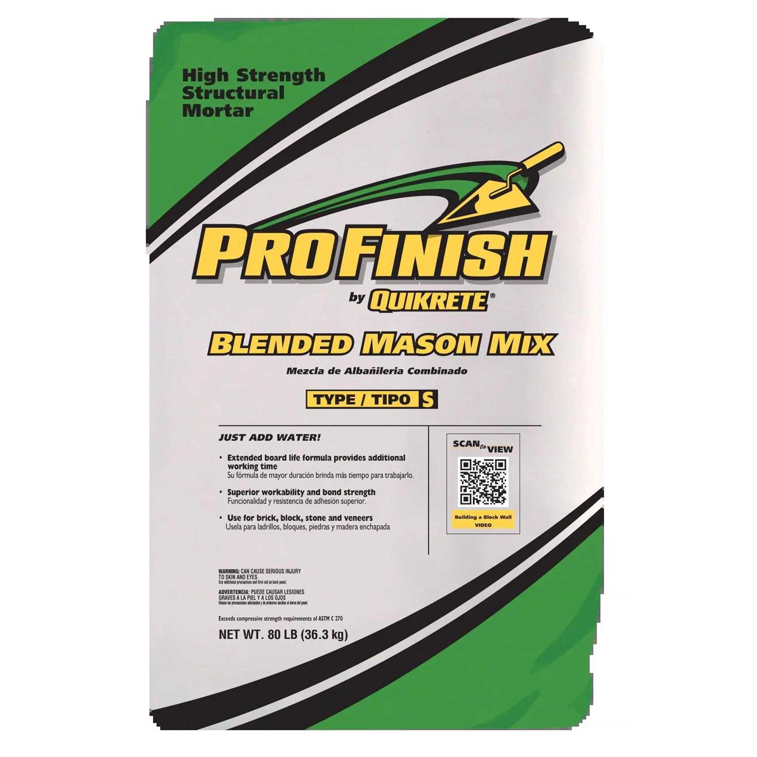 QUIKRETE ProFinish Crack Resistant 80-lb Crack Resistant Concrete Mix 100668 - Zenithce