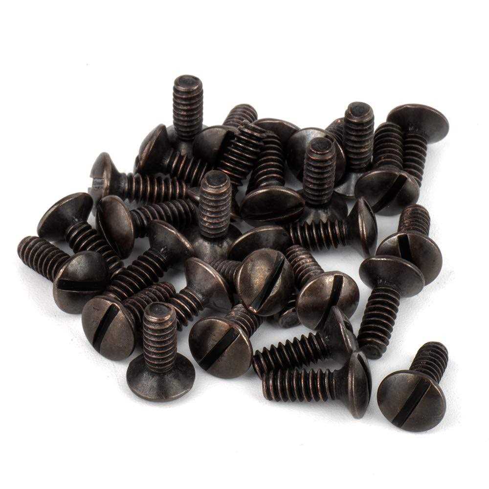 Henne Bery 3/8 Long 6-32 Thread Oval Head Milled Slot Replacement Wall Plate Screws - Zenithce