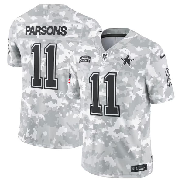 Dallas Cowboys #11 Micah Parsons Arctic Camo 2024 F.U.S.E. Salute To Service Limited Stitched Jersey - Zenithce