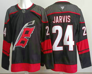 Carolina Hurricanes #24 Seth Jarvis Black Authentic Jersey - Zenithce