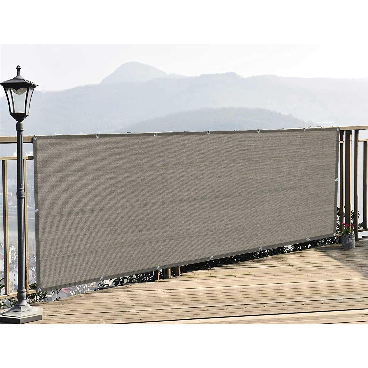 Love Story 3′ x 10′ Balcony Privacy Screen Fence Cover Mesh for Deck Patio Porch Railing - Zenithce