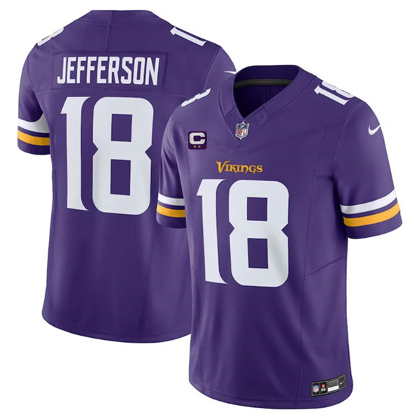 Minnesota Vikings #18 Justin Jefferson Purple 2024 F.U.S.E. With 2-Star C Patch Vapor Limited Stitched Jersey - Zenithce