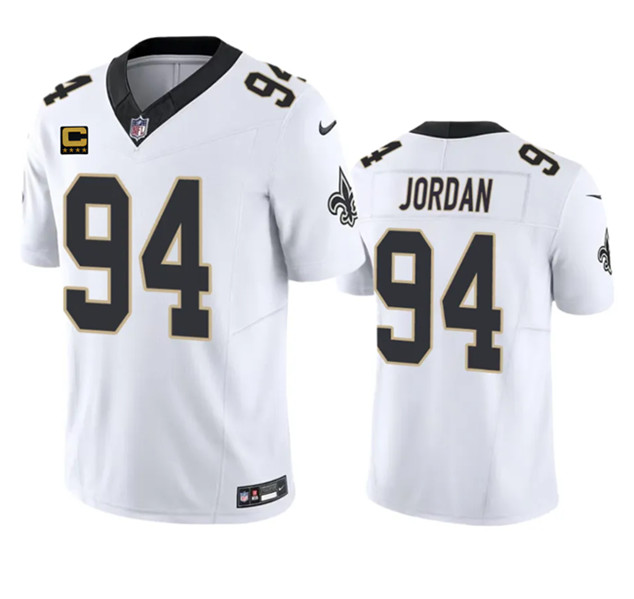 New Orleans Saints #94 Cameron Jordan White 2023 F.U.S.E. With 4-Star C Patch Vapor Untouchable Limited Stitched Jersey - Zenithce