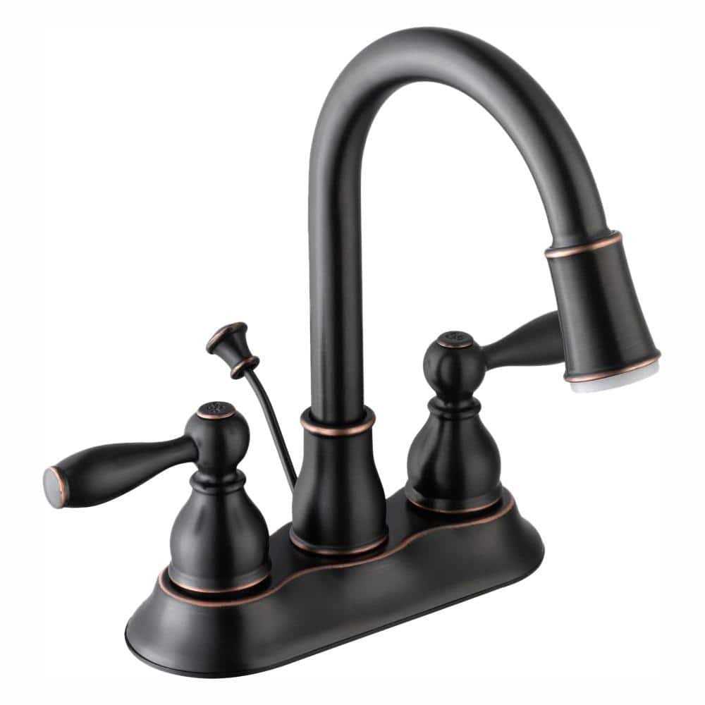 Glacier Bay Mandouri 4 in. Centerset 2-Handle LED High-Arc Bathroom Faucet - Zenithce