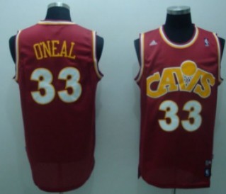 Cleveland Cavaliers #33 Shaquille O'neal CavFanatic Red Swingman Throwback Jersey - Zenithce