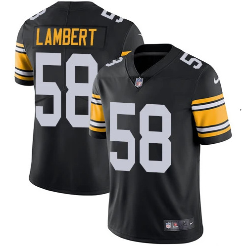 Pittsburgh Steelers #58 Jack Lambert Black Vapor Untouchable Limited Stitched Jersey - Zenithce