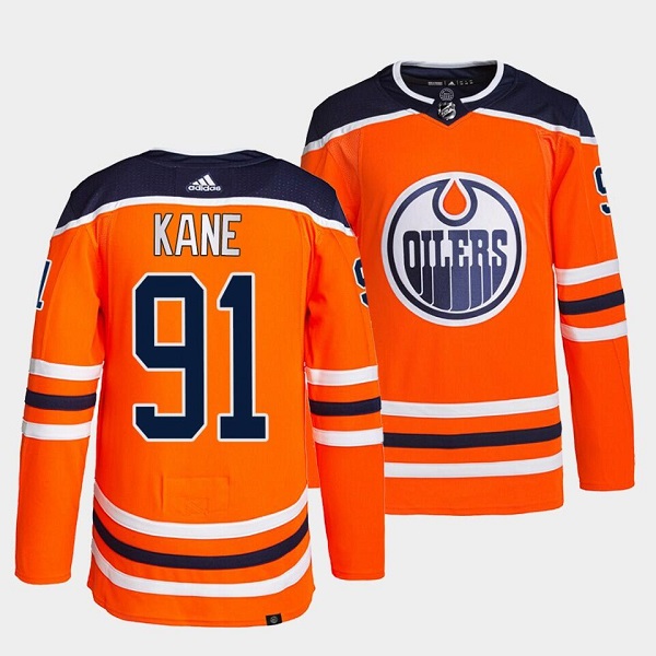 Edmonton Oilers #91 Evander Kane Orange Stitched Jersey - Zenithce