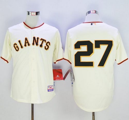 Giants #27 Juan Marichal Cream Cool Base Stitched Jersey - Zenithce