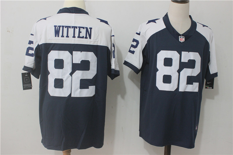 Dallas Cowboys #82 Jason Witten Navy Blue Thanksgiving Stitched Vapor Untouchable Limited Throwback Nike Jersey - Zenithce