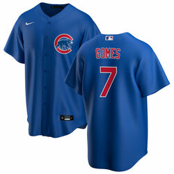 Chicago Cubs #7 Yan Gomes Blue Cool Base Stitched Baseball Jersey - Zenithce