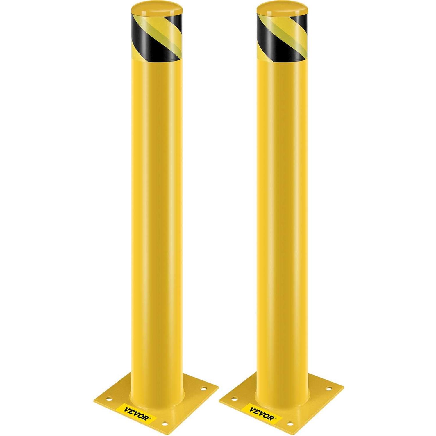 VEVOR Safety Bollard Height Bollard Post Diameter Steel Pipe Safety Bollard Post - Zenithce