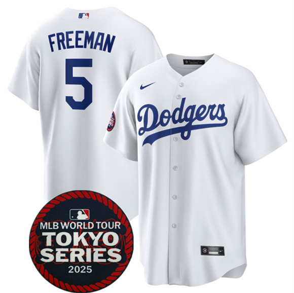 Los Angeles Dodgers #5 Freddie Freeman White 2025 World Tour: Tokyo Series Home Stitched Jersey - Zenithce