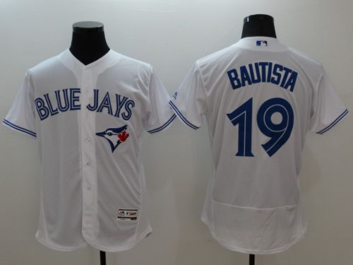 Blue Jays #19 Jose Bautista White Flexbase Authentic Collection Stitched Jersey - Zenithce