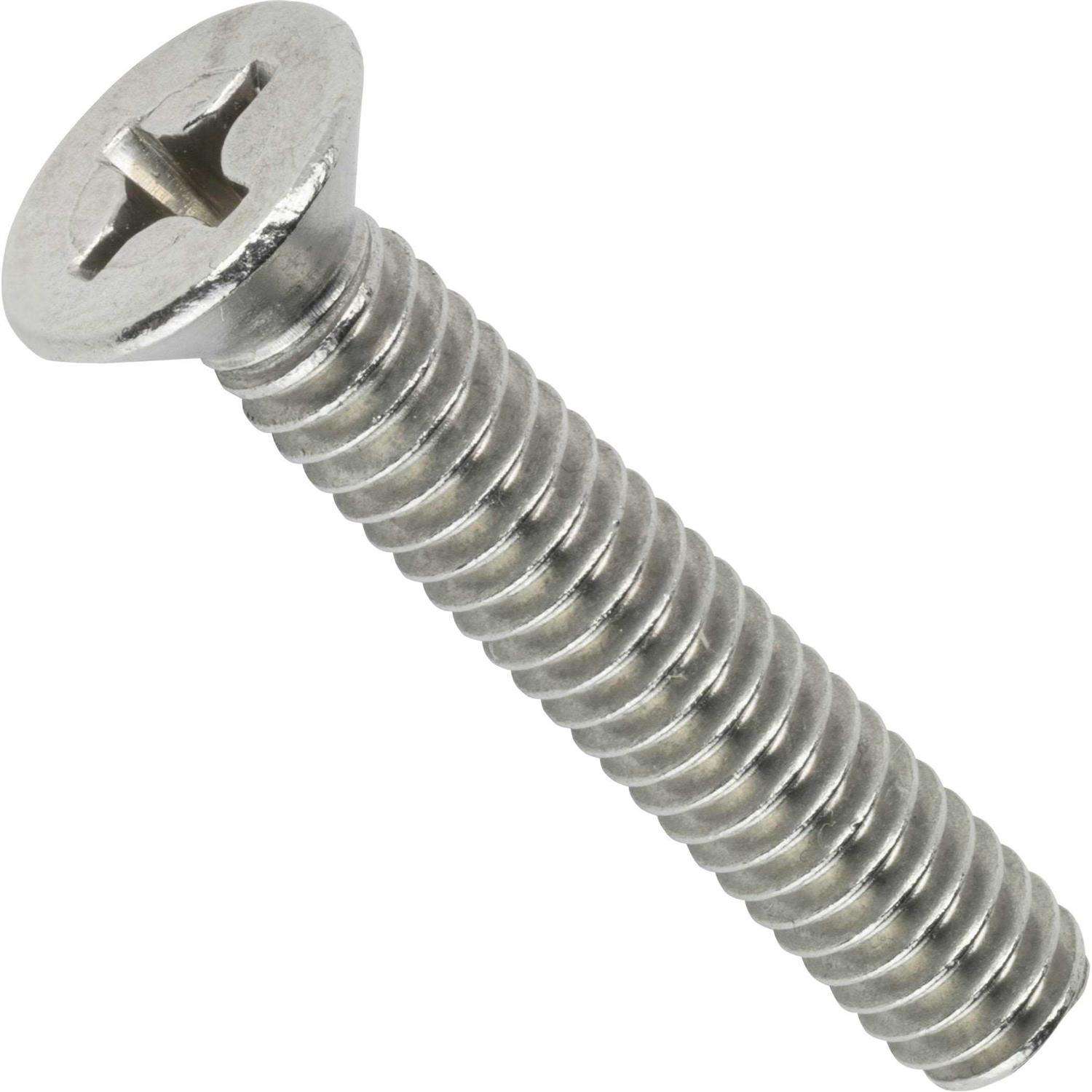Phillips Flat Head Machine Screws Stainless Steel 18-8 Qty - Zenithce