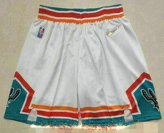 San Antonio Spurs White 75th Anniversary Diamond 2021 Stitched Swingman Shorts - Zenithce