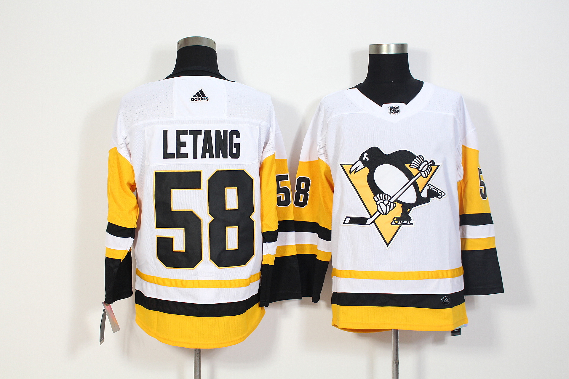Pittsburgh Penguins #58 Kris Letang White Stitched Adidas Jersey - Zenithce