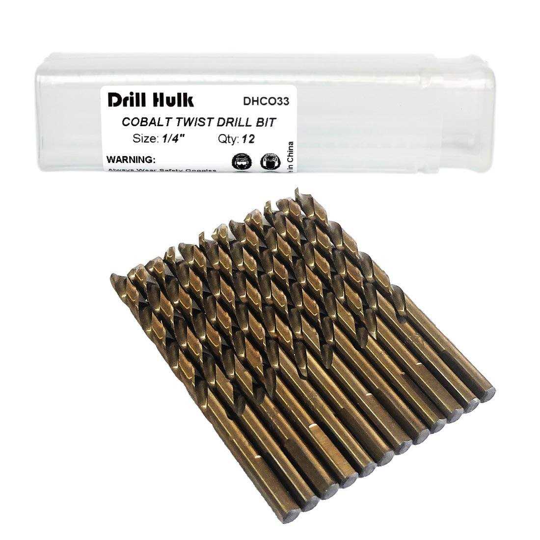 Drill Hulk 1/8-Inch Cobalt Steel M35 Jobber Length Twist Drill Bits for Hard - Zenithce