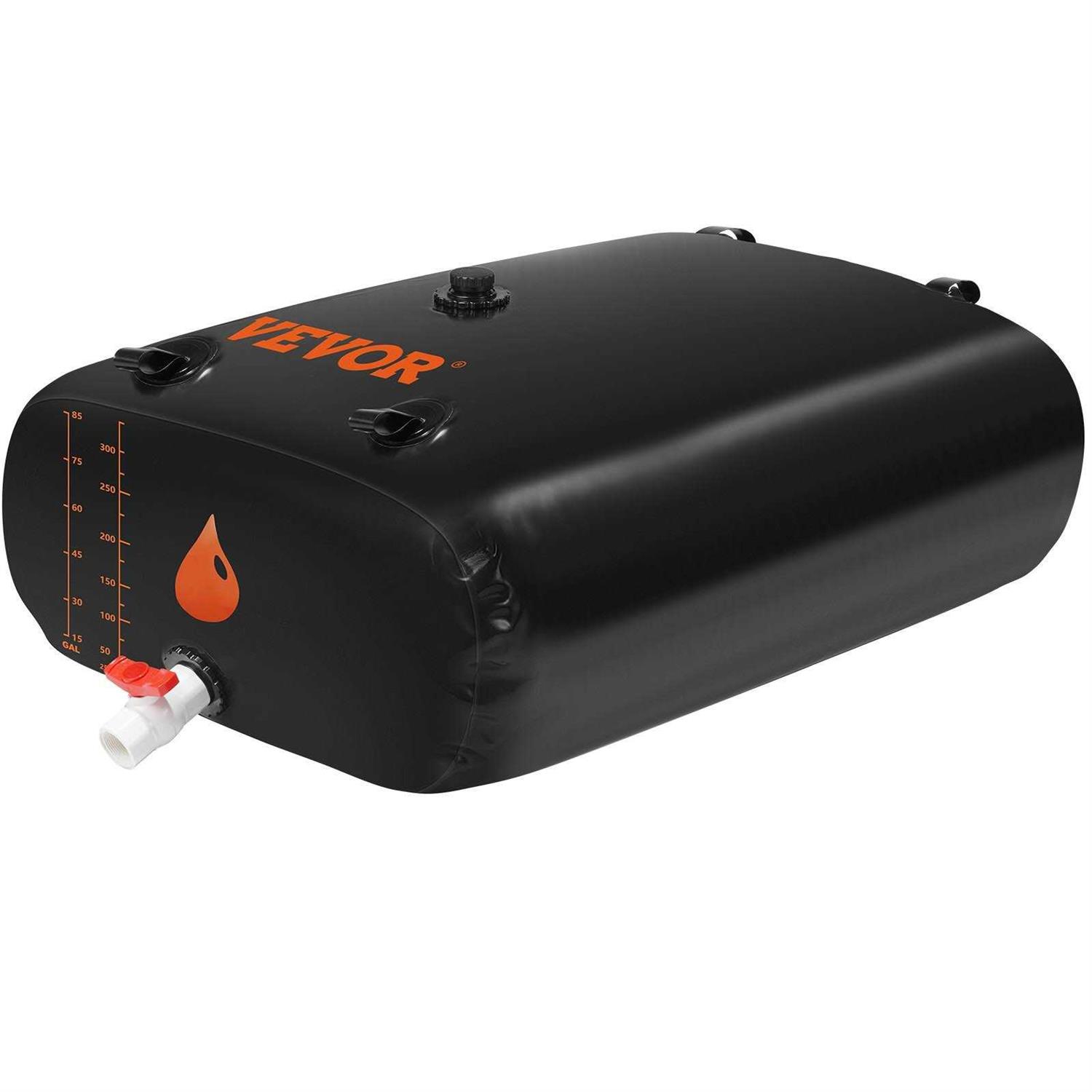 VEVOR Portable Water Storage Bladder Large Capacity Water Storage Containers,1000D PVC Water Bladder Including Spigots and Overflow Kit - Zenithce