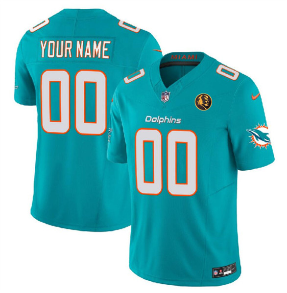 Miami Dolphins Custom Aqua 2023 F.U.S.E. With John Madden Patch Vapor Limited Stitched Jersey - Zenithce
