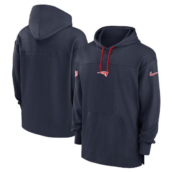 New England Patriots Navy Performance Pullover Hoodie - Zenithce