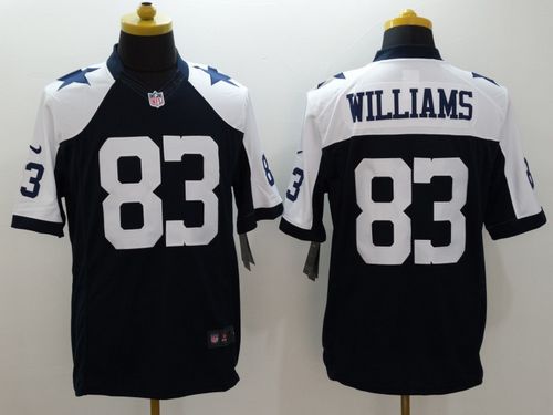 Cowboys #83 Terrance Williams Navy Blue Thanksgiving Throwback Stitched Limited Nike Jersey - Zenithce