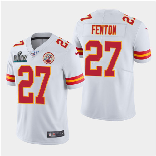 Chiefs #27 Rashad Fenton White Super Bowl LIV Vapor Untouchable Limited Stitched Jersey - Zenithce