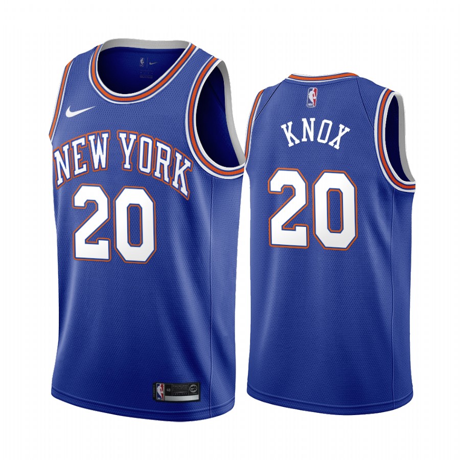 Knicks #20 Kevin Knox Navy 2019-20 Statement Edition Jersey - Zenithce