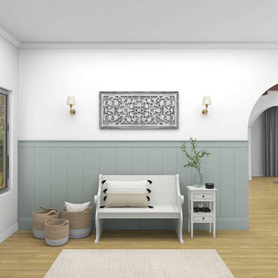 DecMode Farmhouse Iron and Wood Barn Doors - Zenithce