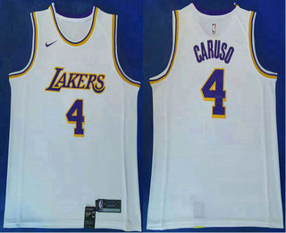 Los Angeles Lakers #4 Alex Caruso 2019 White Swingman Stitched Jersey - Zenithce