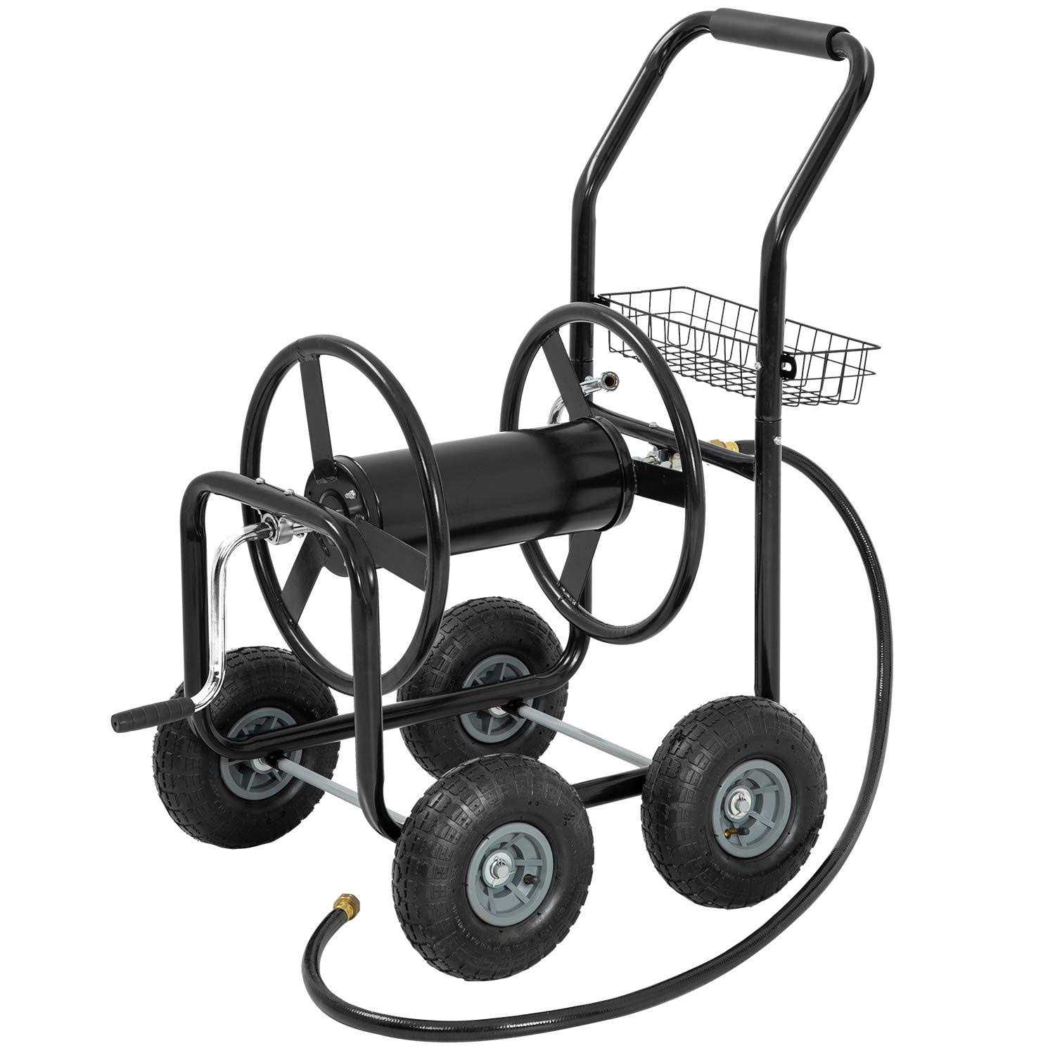 FDW Garden Water Hose Reel Cart Wheels Garden Lawn Water Truck Water Planting Cart Heavy Duty Outdoor Yard Water Planting Holds 300-Feet - Zenithce