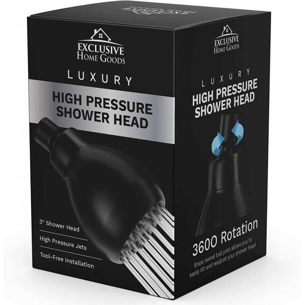 Heatsistence High Pressure Shower Head Powerful Deluxe Bathroom Showerhead with Strong Spray Stream and Small Silicone Nozzles - Zenithce