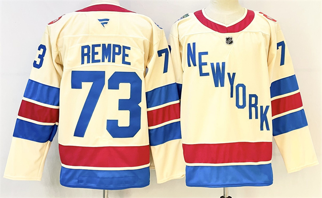 New York Rangers #73 Matt Rempe Beige 2025-26 Winter Classic With A Patch Stitched Jersey - Zenithce