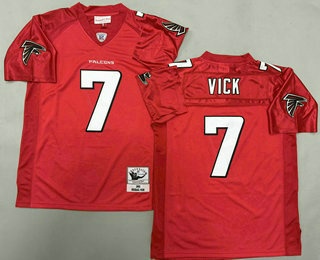 Atlanta Falcons #7 Michael Vick Red 2003 Throwback Jersey - Zenithce