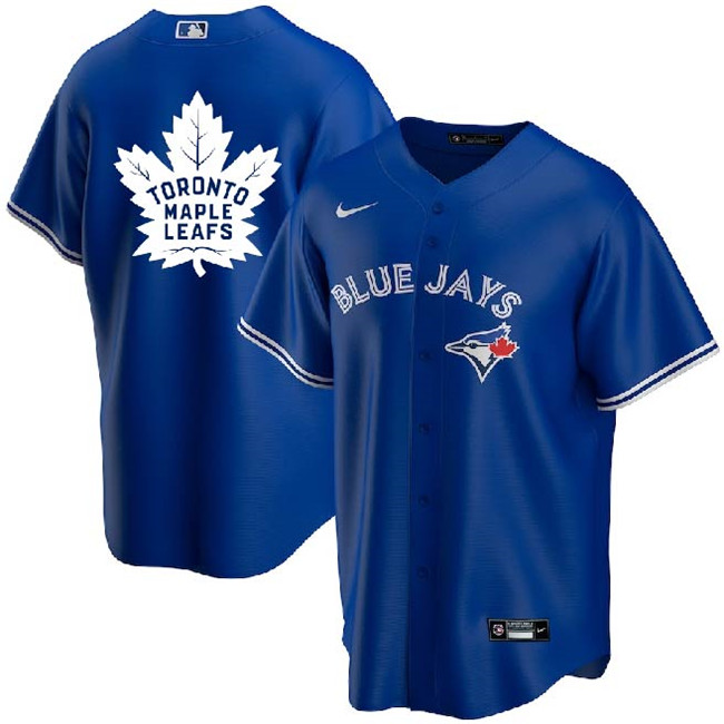 Toronto Blue Jays Leafs Royal With White Leafs Log Cool Base Stitched Jersey - Zenithce