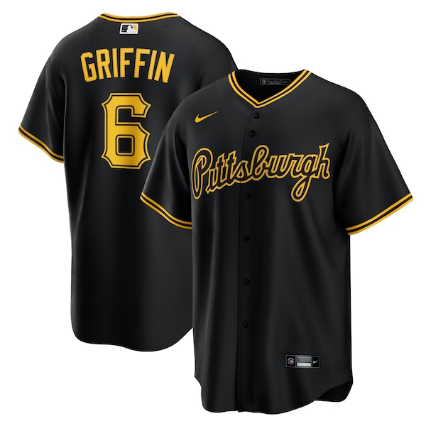 Pittsburgh Pirates #6 Konnor Griffin Nike Black Alternate Replica Jersey - Zenithce
