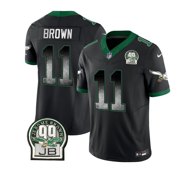 Philadelphia Eagles #11 A. J. Brown Black 2023 F.U.S.E. Throwback Vapor Untouchable Limited Stitched Jersey - Zenithce